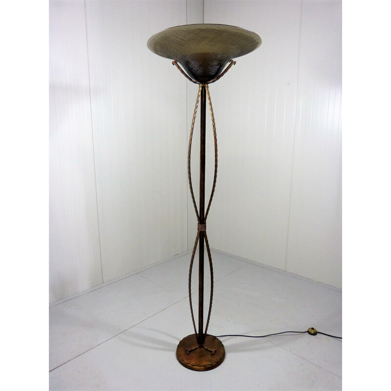 Vintage brutalist floor lamp