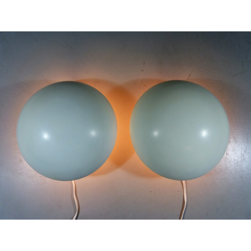 Set of 2 vintage early editions of the PH hat wall lamp by Poul Henningsen for Louis Poulsen
