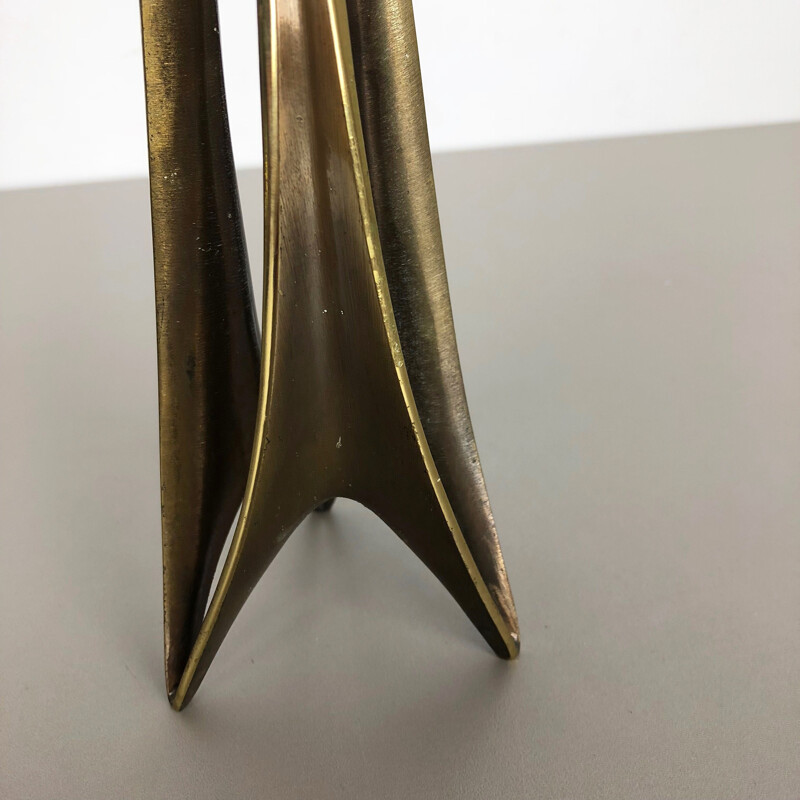 Vintage brass candlestick by Klaus Ullrich for Faber and Schumacher, Germany 1958