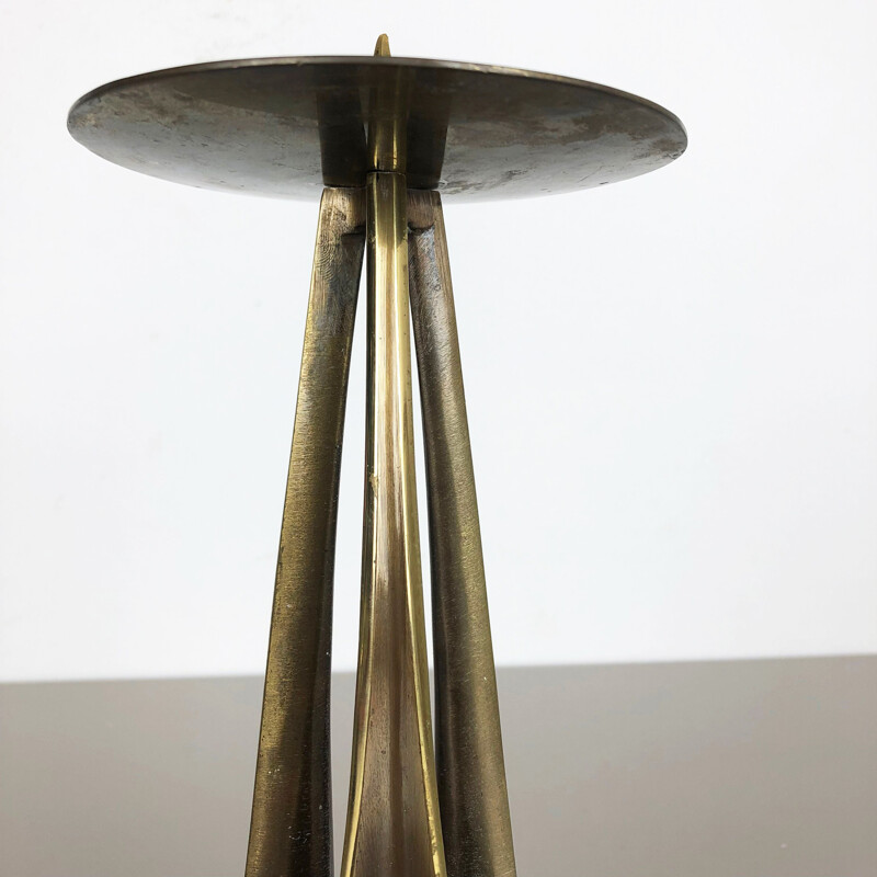 Vintage brass candlestick by Klaus Ullrich for Faber and Schumacher, Germany 1958