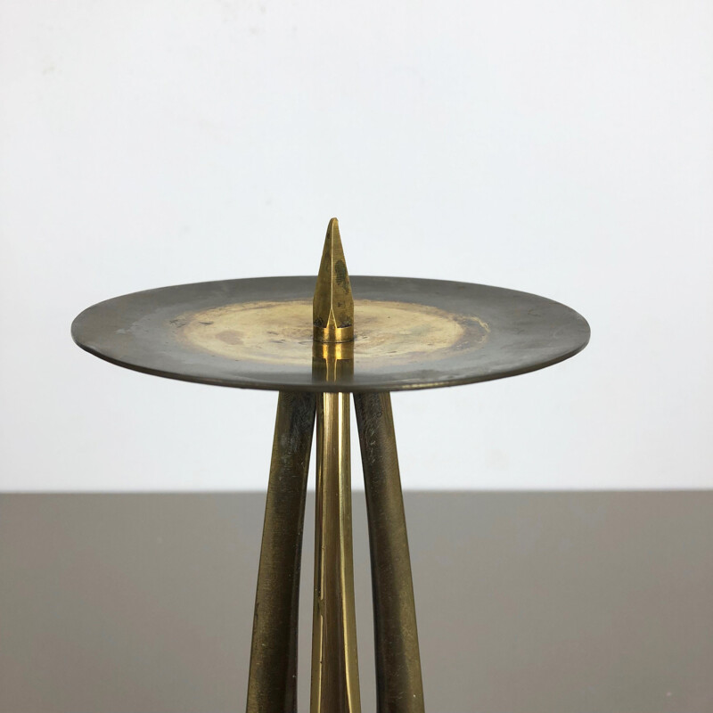 Vintage brass candlestick by Klaus Ullrich for Faber and Schumacher, Germany 1958