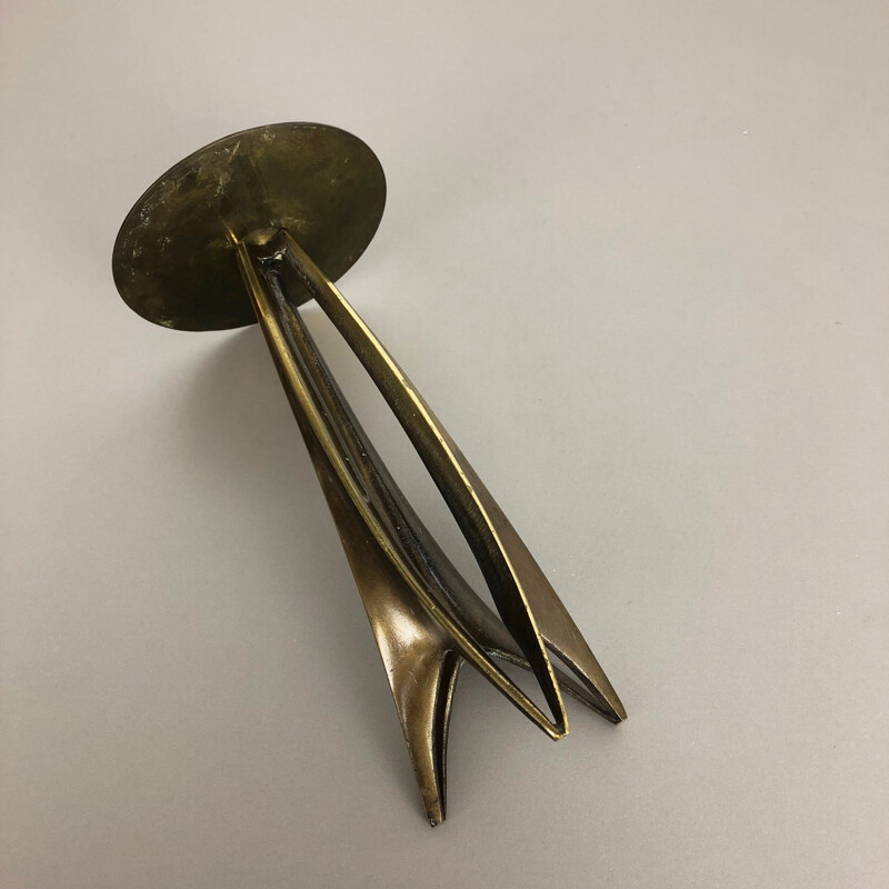 Vintage brass candlestick by Klaus Ullrich for Faber and Schumacher, Germany 1958