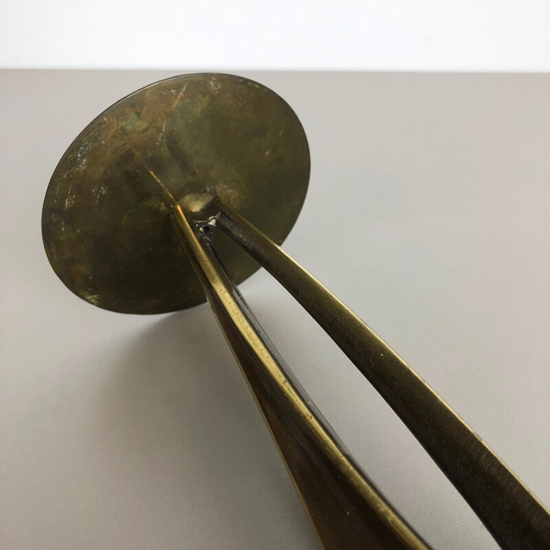 Vintage brass candlestick by Klaus Ullrich for Faber and Schumacher, Germany 1958