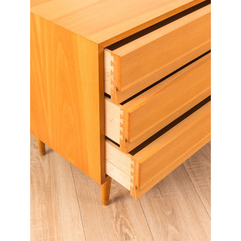 Vintage German chest of drawers in ash wood