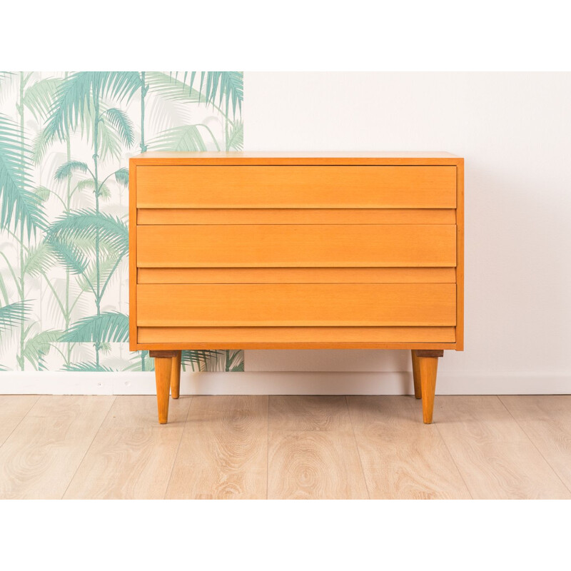 Vintage German chest of drawers in ash wood