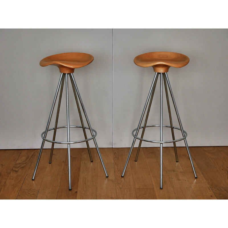 Set of 2 vintage stools "Jamaica" by Pepe Cortes for Amat