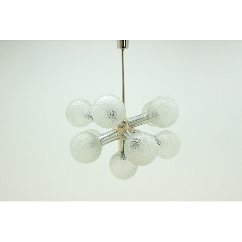 Vintage German chandelier "Sputnik" by VEB