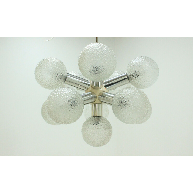 Vintage German chandelier "Sputnik" by VEB