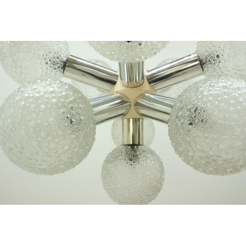 Vintage German chandelier "Sputnik" by VEB