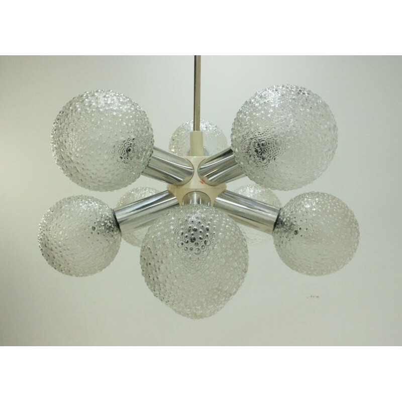 Vintage German chandelier "Sputnik" by VEB