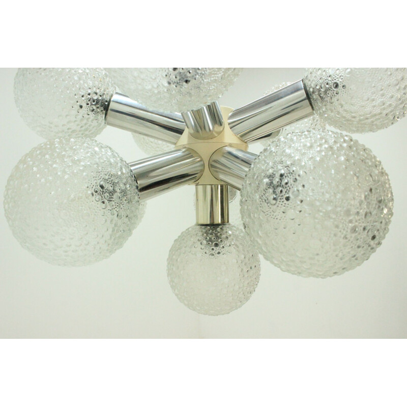 Vintage German chandelier "Sputnik" by VEB