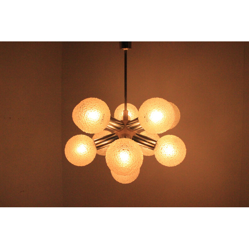 Vintage German chandelier "Sputnik" by VEB