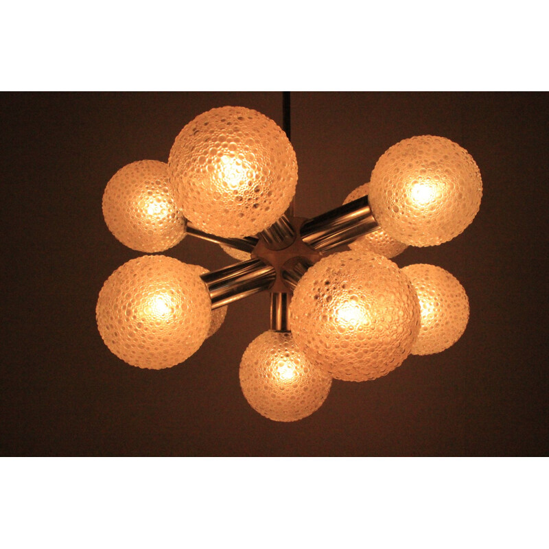 Vintage German chandelier "Sputnik" by VEB