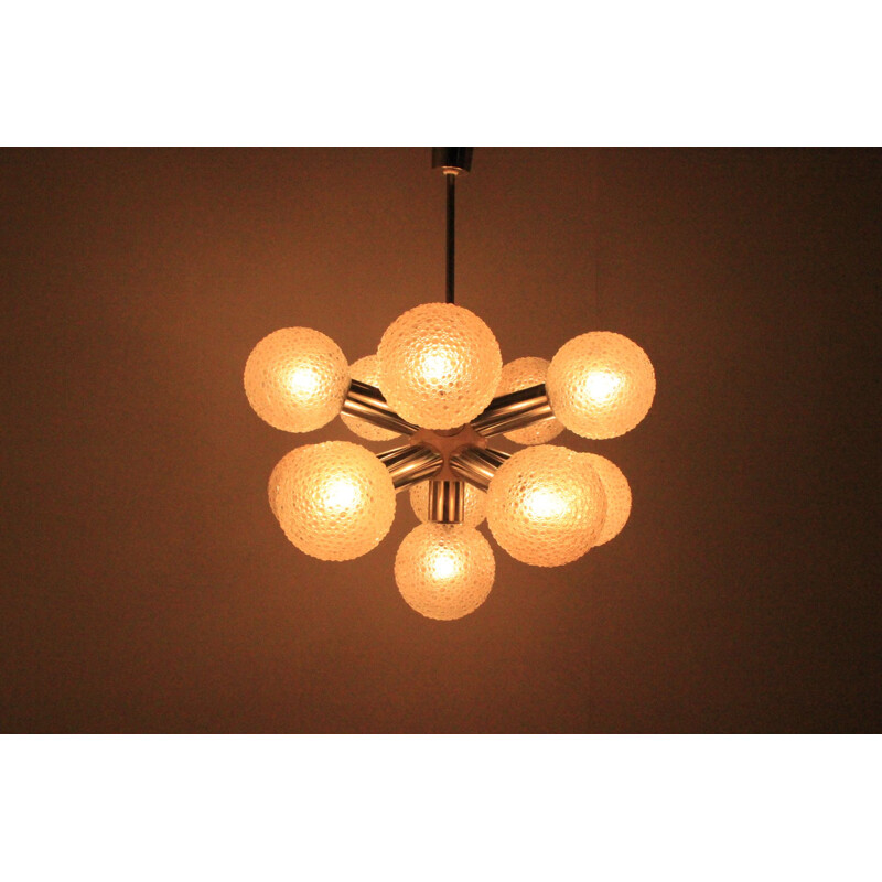 Vintage German chandelier "Sputnik" by VEB