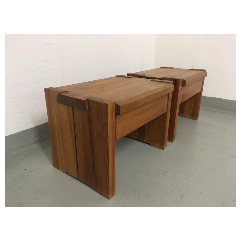 Pair of vintage T38 nightstands by Pierre Chapo