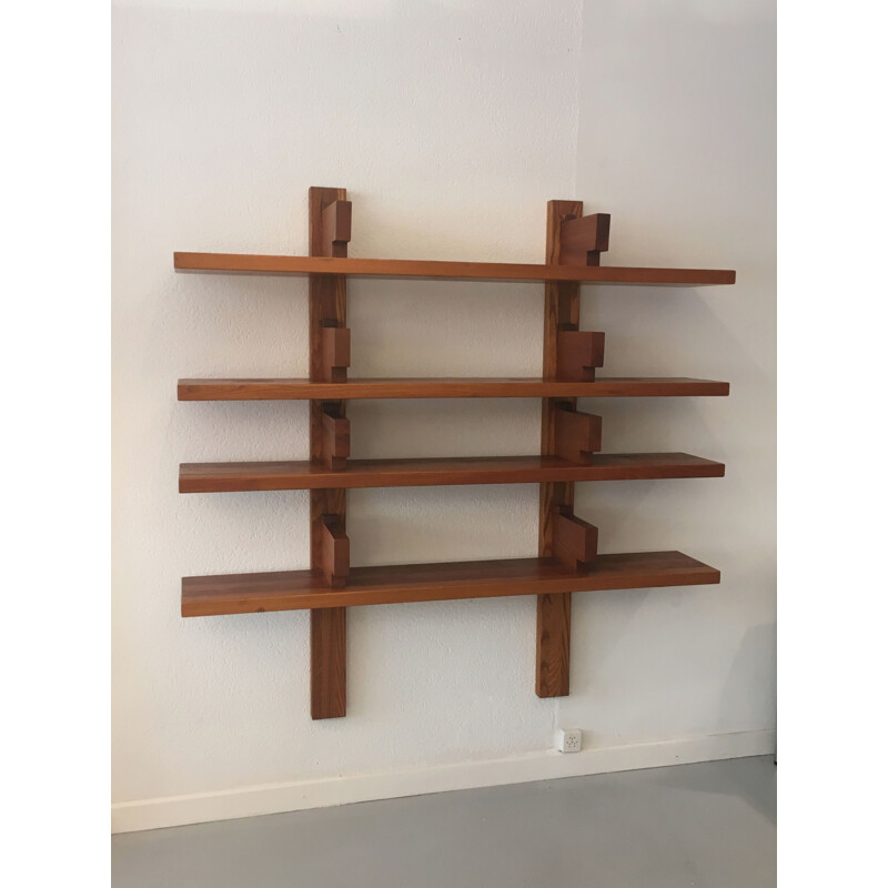 Vintage B17 shelf in elm by Pierre Chapo