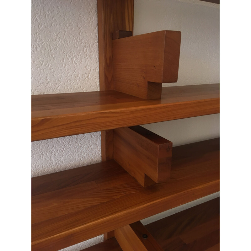 Vintage B17 shelf in elm by Pierre Chapo