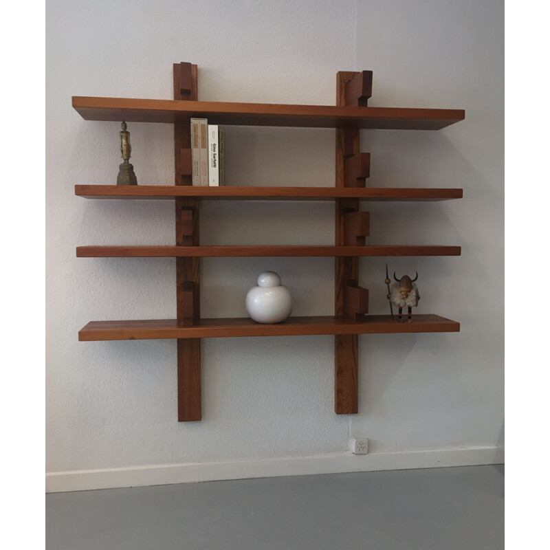 Vintage B17 shelf in elm by Pierre Chapo