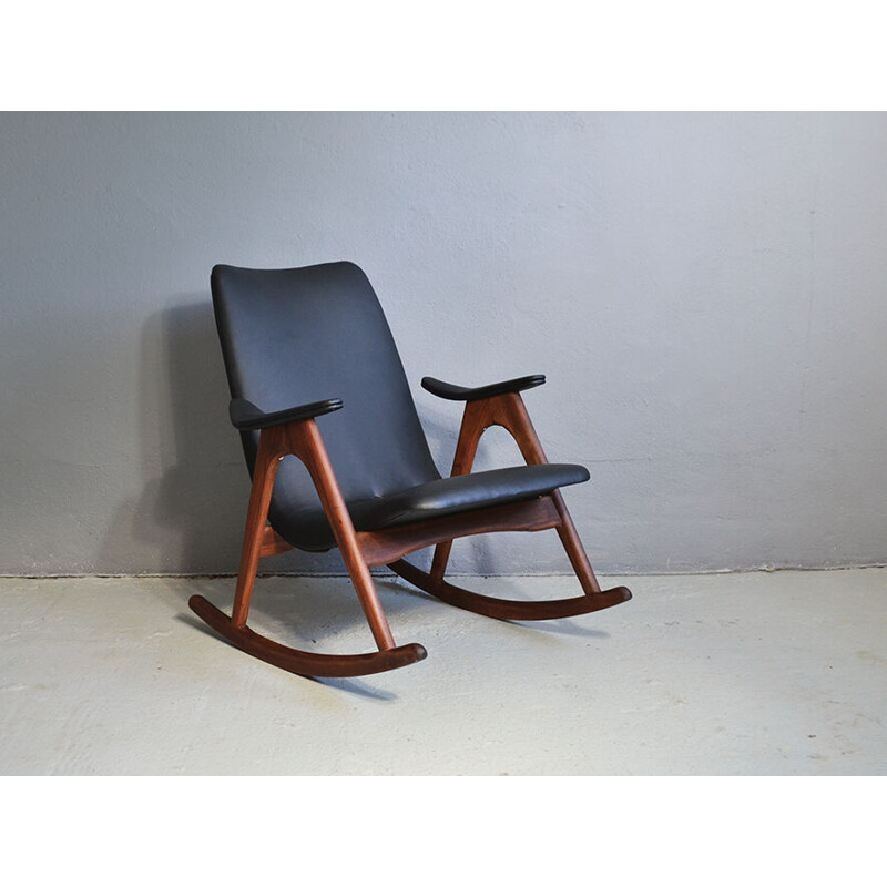 Rocking chair vintage par Louis van Teeffelen pour Webe