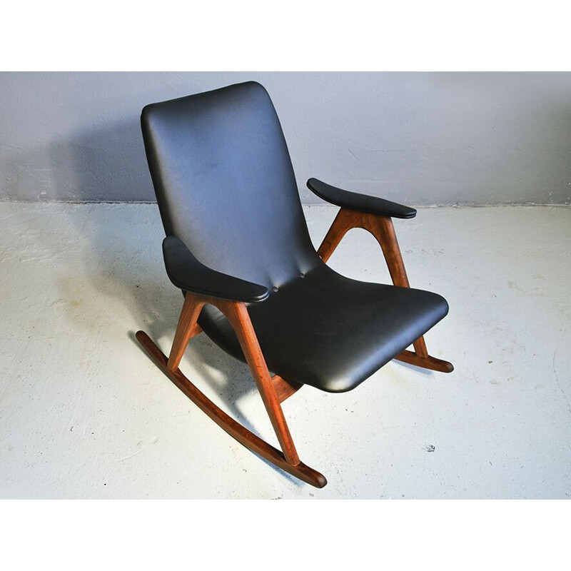 Vintage rocking chair by Louis van Teeffelen for Webe