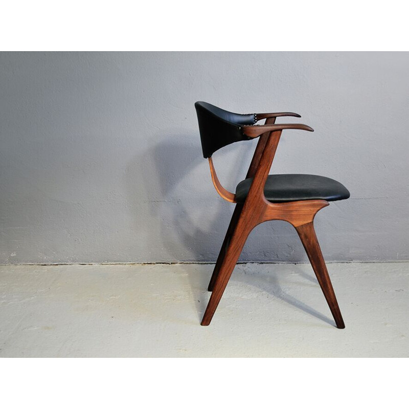 Vintage black chair by Louis van Teeffelen for AWA