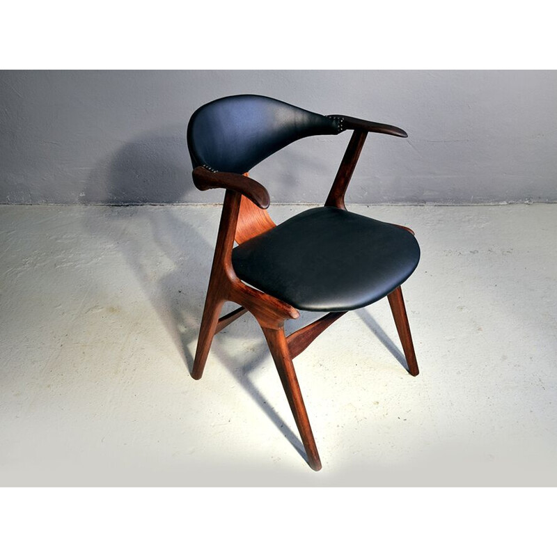 Vintage black chair by Louis van Teeffelen for AWA