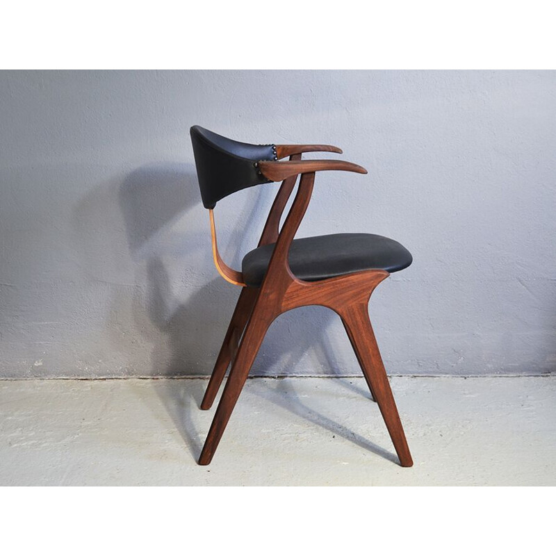 Vintage black chair by Louis van Teeffelen for AWA
