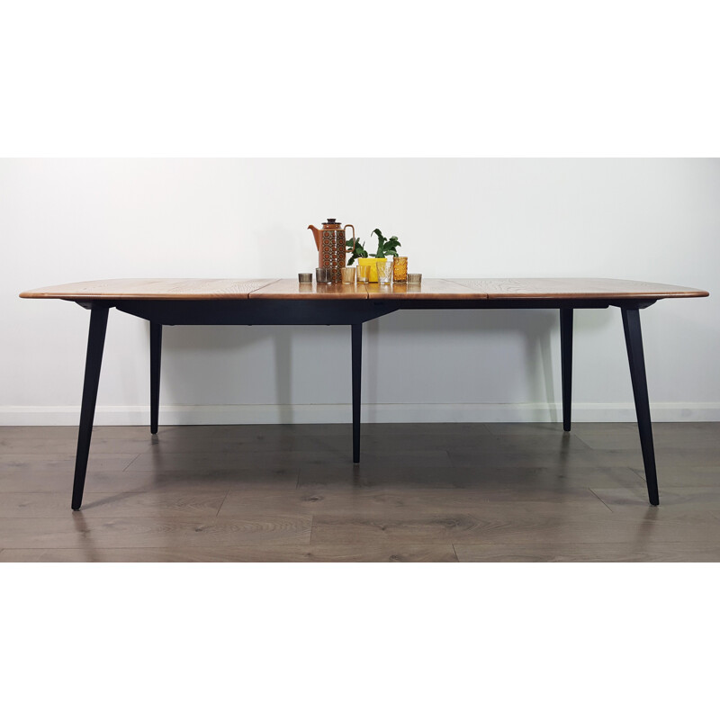 Vintage extending dining table in elm by Lucian Ercolani for Ercol