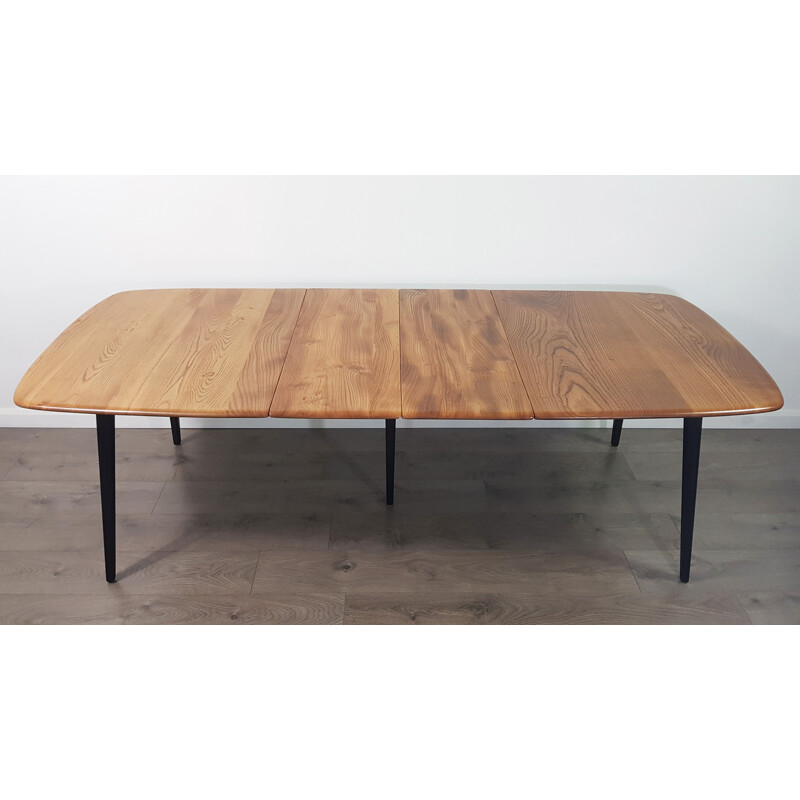 Vintage extending dining table in elm by Lucian Ercolani for Ercol