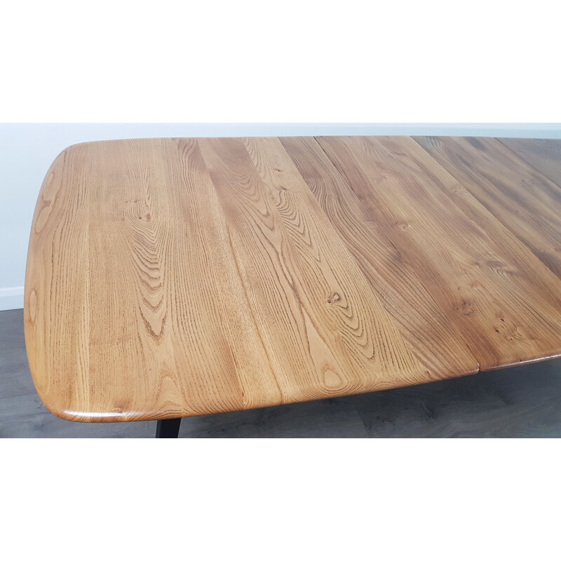 Vintage extending dining table in elm by Lucian Ercolani for Ercol