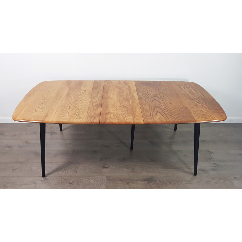 Vintage extending dining table in elm by Lucian Ercolani for Ercol