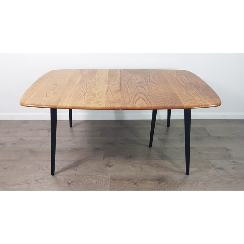 Vintage extending dining table in elm by Lucian Ercolani for Ercol