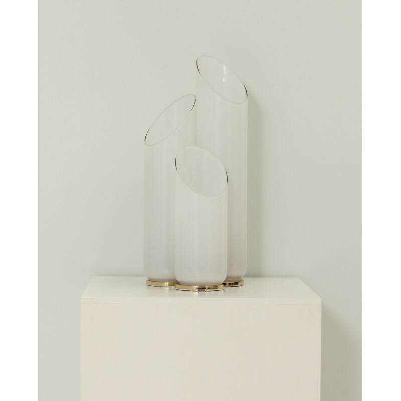 Vintage white table lamp by Selenova