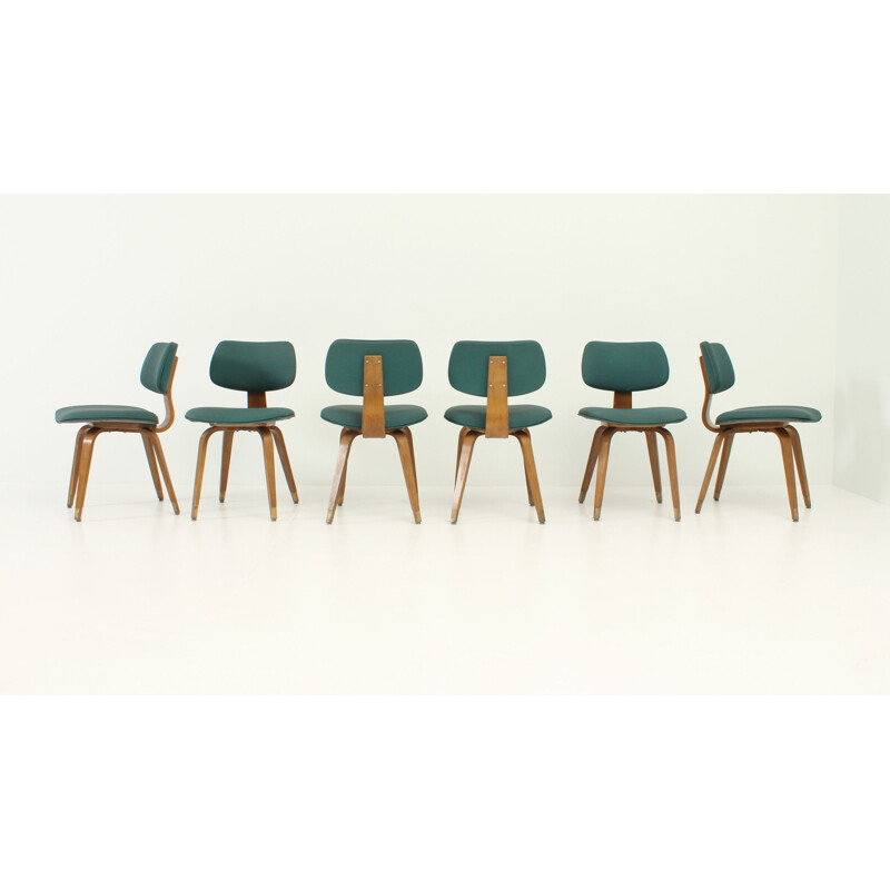 Set of 12 vintage chairs by Joe Atkinson for Thonet
