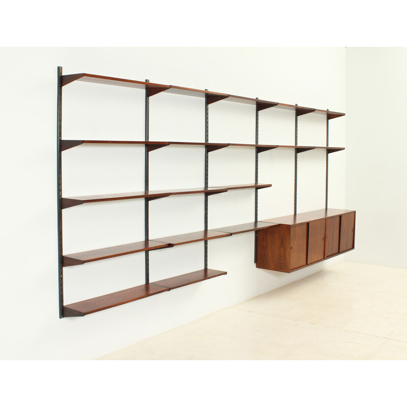 Vintage shelving system in rosewood by Kai Kristiansen