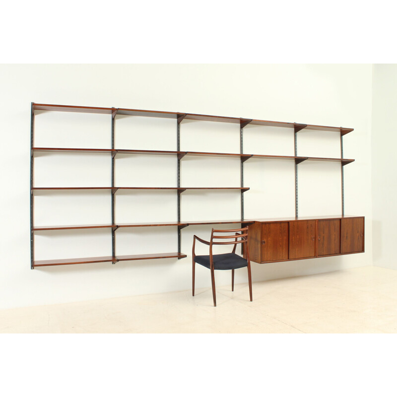 Vintage shelving system in rosewood by Kai Kristiansen