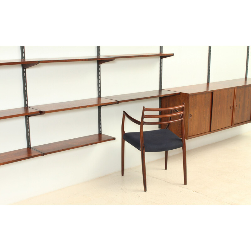 Vintage shelving system in rosewood by Kai Kristiansen