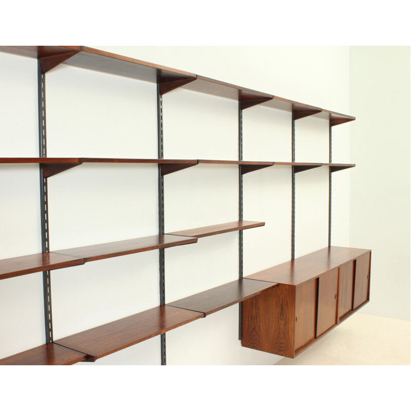 Vintage shelving system in rosewood by Kai Kristiansen