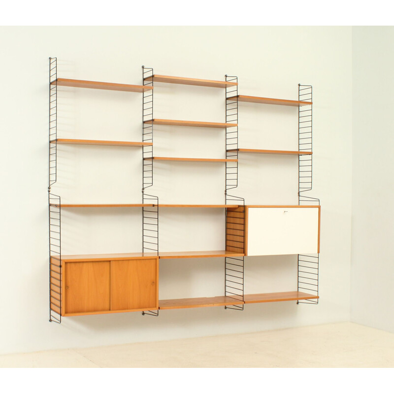 Vintage Swedish wall unit by Kajsa and Nisse Strinning for String Design AB