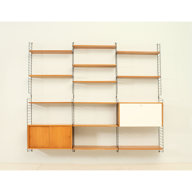 Vintage Swedish wall unit by Kajsa and Nisse Strinning for String Design AB