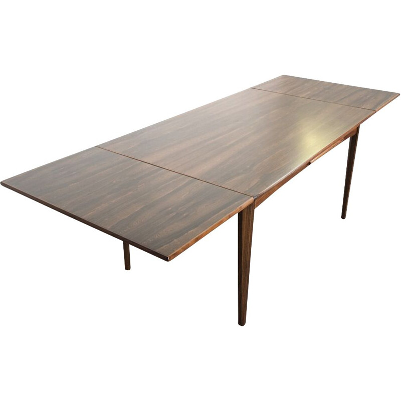 Vintage danish extendable table in rosewood 1960