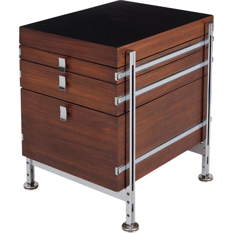 Vintage chest of drawers in mahogany by Jules Wabbes  for Mobilier Universel