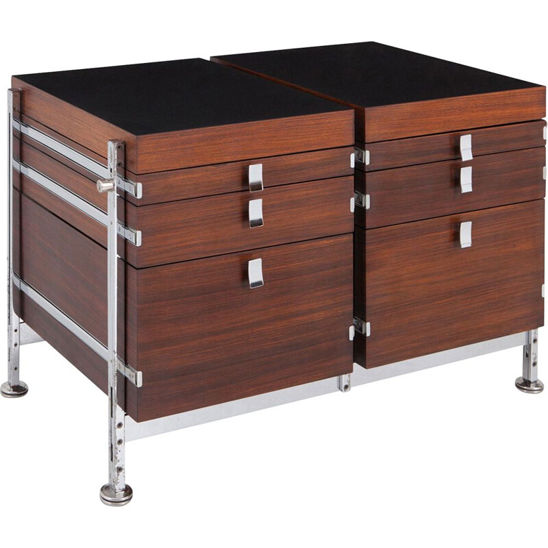 Vintage chest of drawers in mahogany by Jules Wabbes for Mobilier Universel