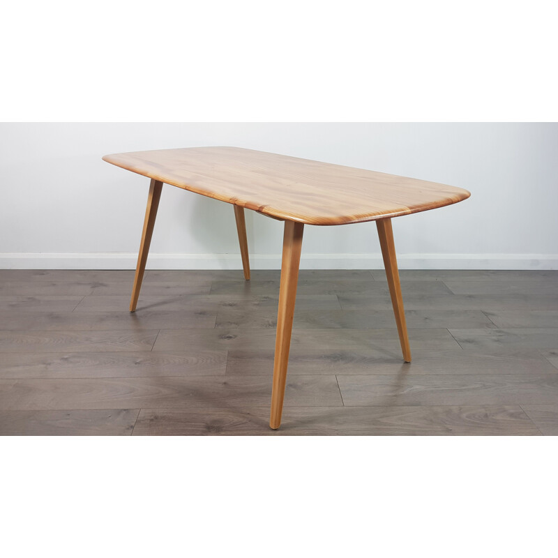Vintage plank dining table by Lucian Ercolani for Ercol