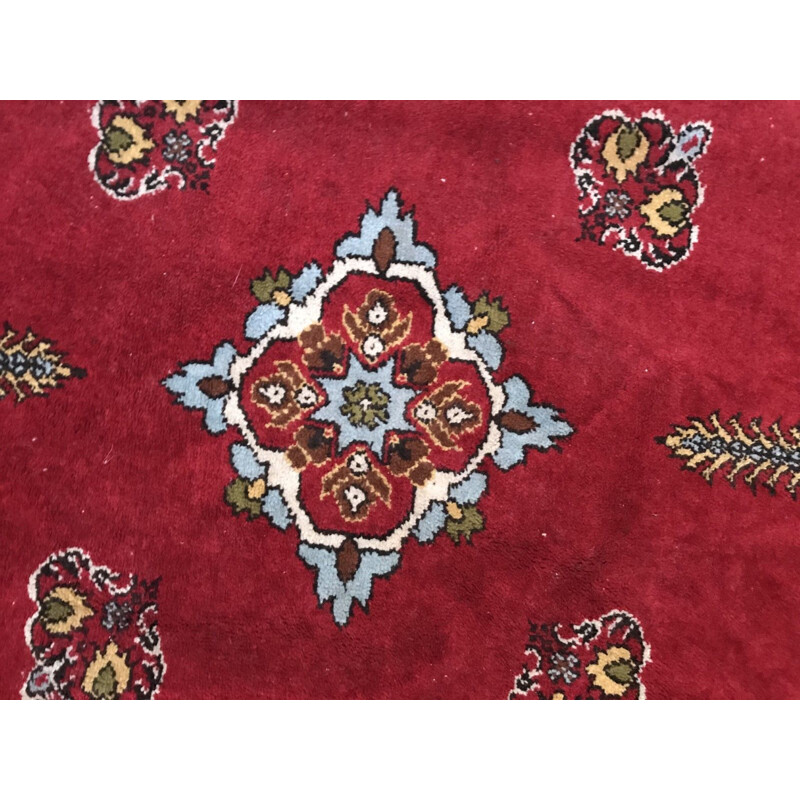 Vintage red carpet made of wool