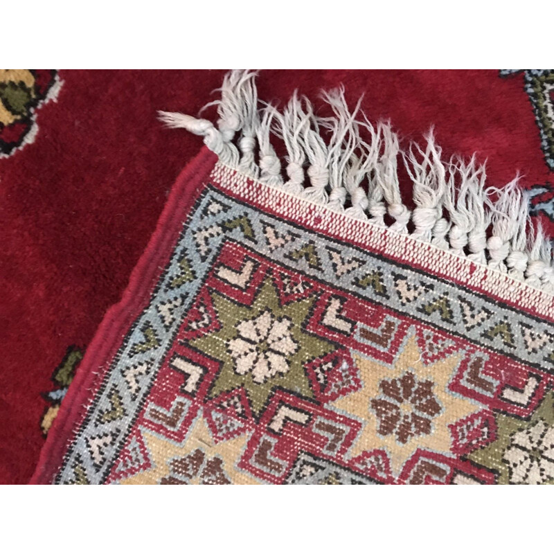 Vintage red carpet made of wool