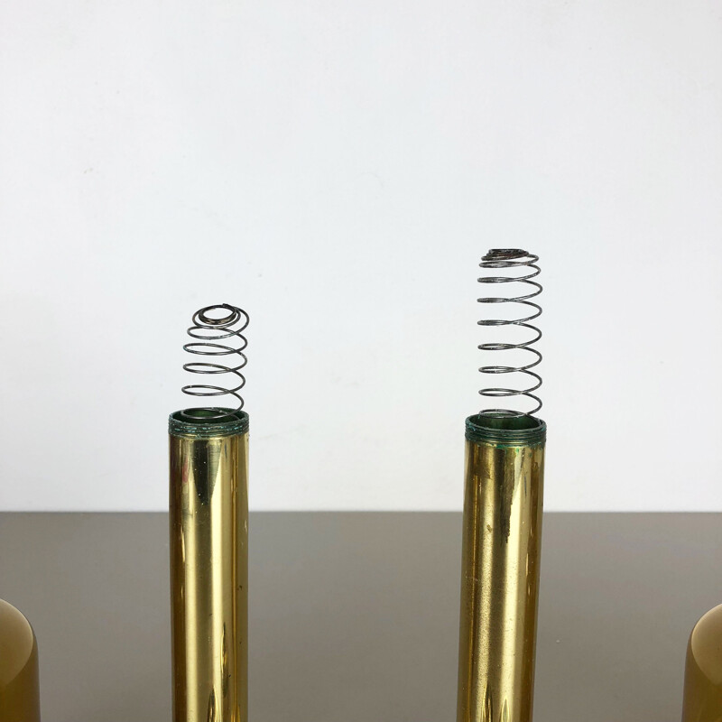 Set of 2 Claudia candleholders in brass
