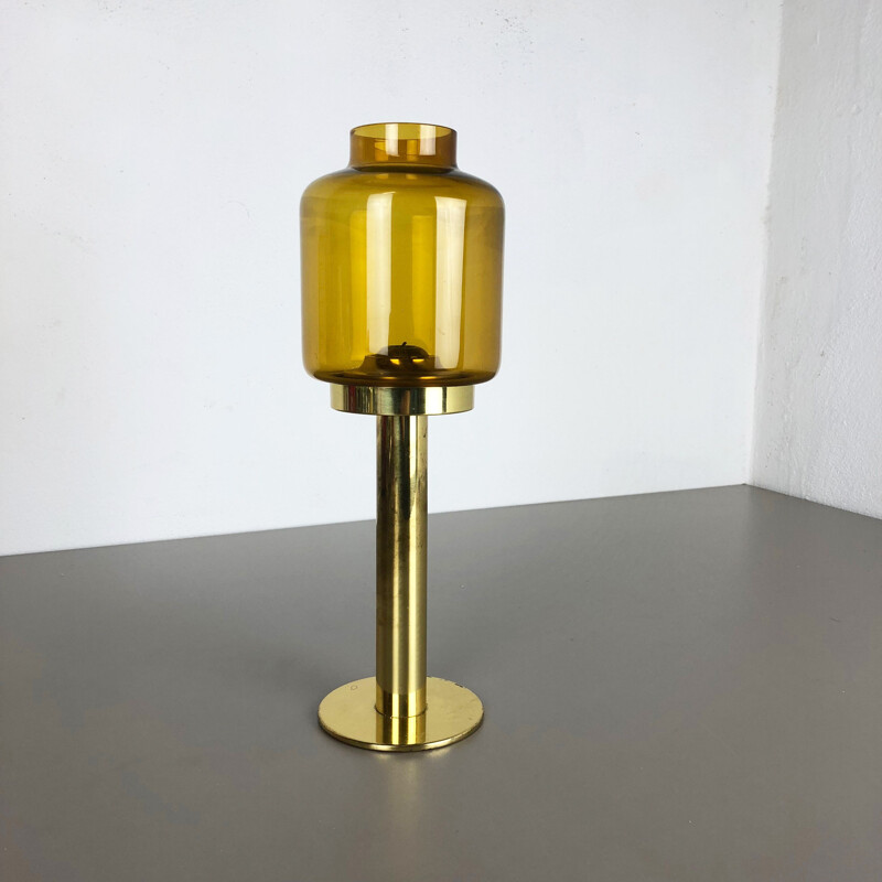 Vintage solid metal candlestick in brass by Hans Agne Jakobsson, Sweden 1950