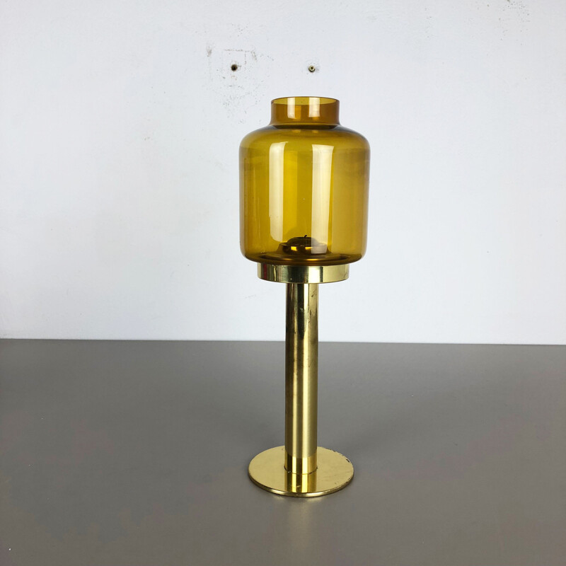 Vintage solid metal candlestick in brass by Hans Agne Jakobsson, Sweden 1950