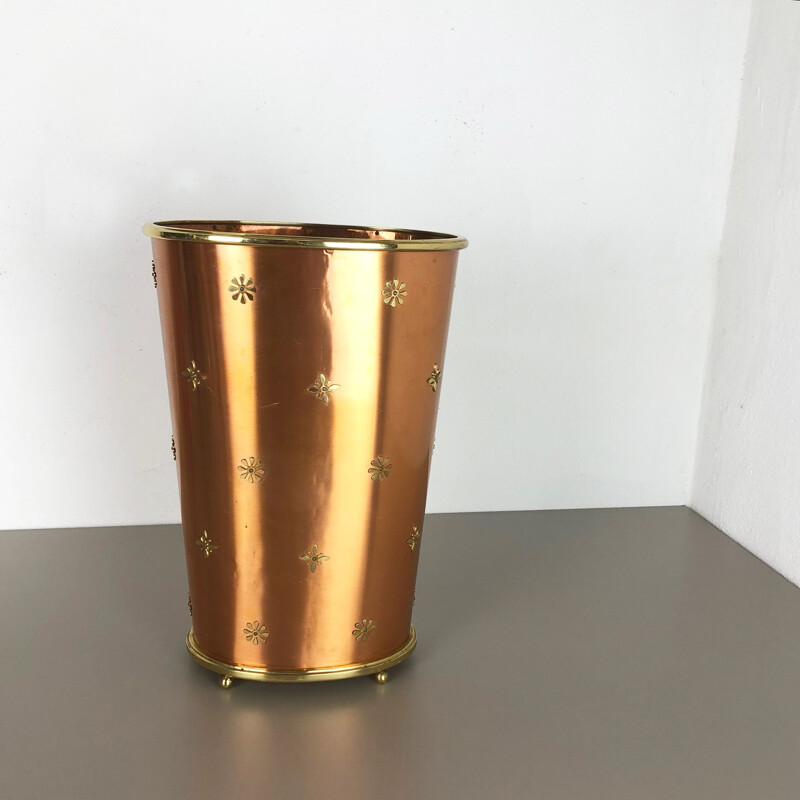 Vintage copper umbrella stand, Germany